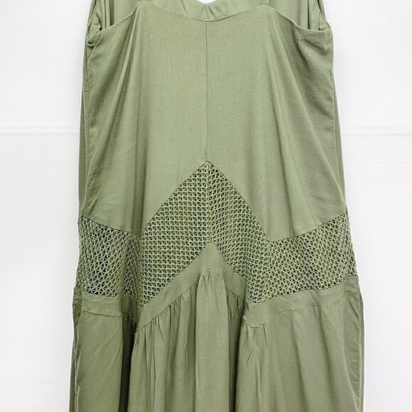 Wonderly Summer Dress Size XS Dessert Dreamer Embroidered Green Adjustable Strap - Picture 7 of 8